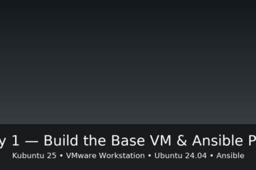 Day 1 — Build the Base VM & Ansible Ping on a Kubuntu 25 + VMware homelab