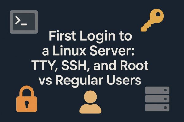 First Login to a Linux Server: TTY, SSH, and Root vs Regular Users